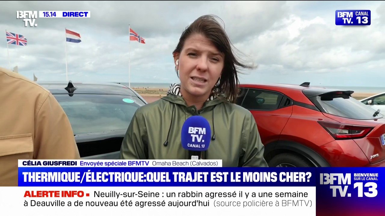Durée, prix, émissions… comparatif d'un aller simple entre Paris et les plages du Débarquement en voiture thermique et électrique