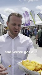 Ben announcing National Fish and Chip Day winner