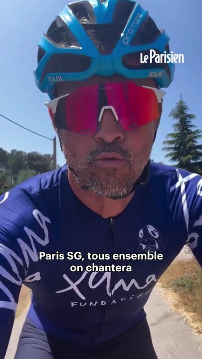 Luis Enrique chante l'hymne du PSG en balade à vélo