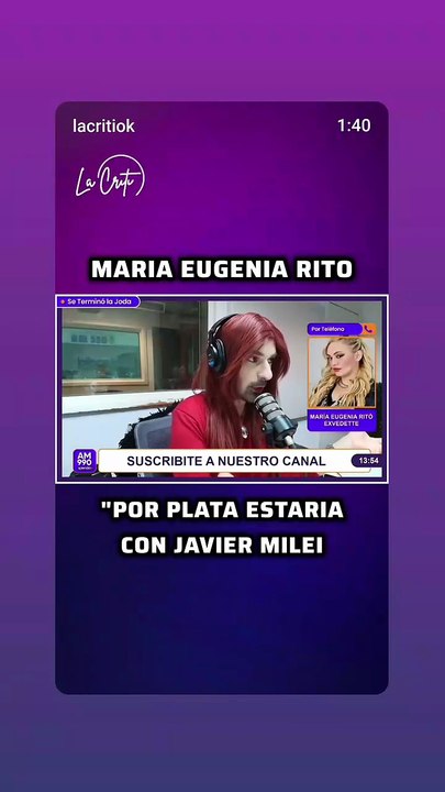 Una famosa actriz confesó que estaría con Javier Milei "por plata": "Está de moda"