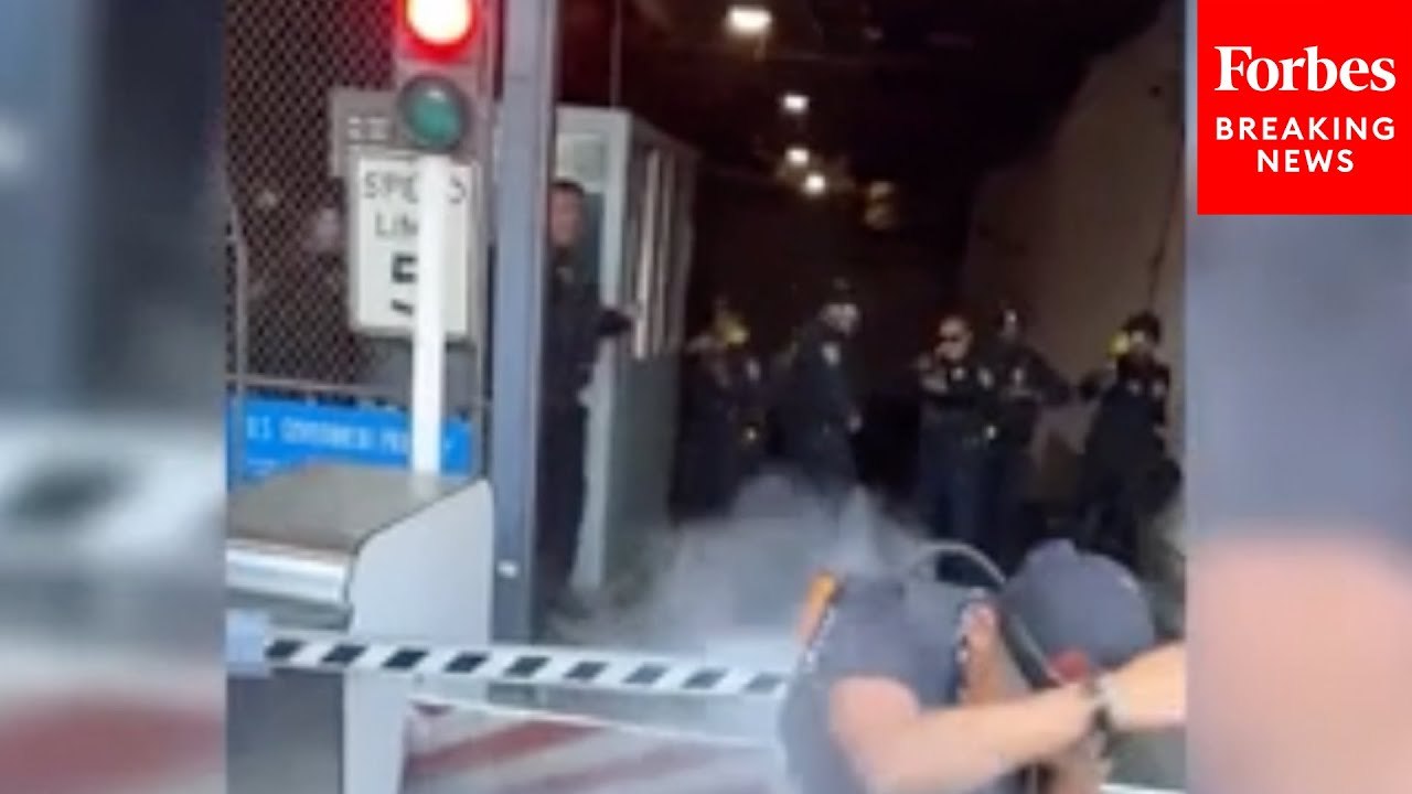 Anti-ICE Protesters And Officers Clash Outside Federal Detention Center In Downtown Los Angeles
