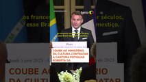 'O Brasil está de volta', afirma Macron em jantar com Lula e Janja #shorts