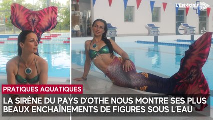 La sirène du Pays d’Othe, Faÿlith, nous montre ses plus belles figures sous l'eau