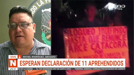 Esperan declaración de 11 aprehendidos en Tiquipaya