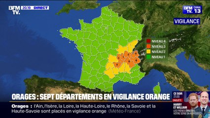 Orages: sept départements placés en vigilance orange par Météo-France
