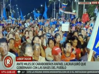 Pueblo de Carabobo acompañó al Gob. Rafael Lacava en su acto de juramentación