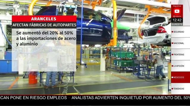 Industria de autopartes en México resiente aumento de aranceles al acero y aluminio: INA