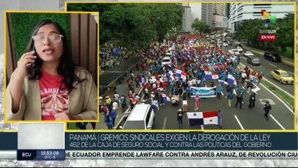 Sindicatos e indígenas se movilizan contra la Ley 462 en Panamá