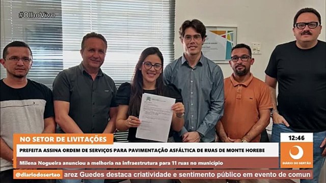 Milena Nogueira autoriza investimento de R$ 900 mil para asfaltamento de 11 ruas de Monte Horebe