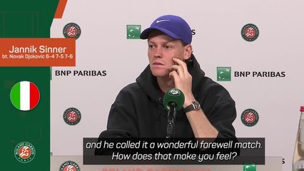 Tennis needs Novak Djokovic - Sinner