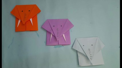 How to Make an Elephant Face Origami | Easy Paper Elephant Craft