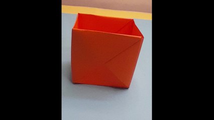 How to Make a Paper Box Desk Organizer | Easy Origami Storage Craft