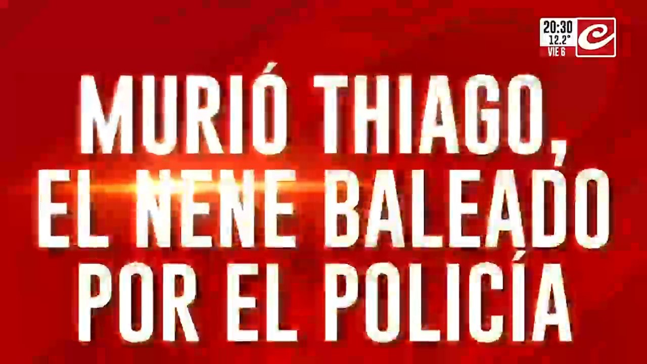Murió Thiago, el nene de 7 años baleado en un tiroteo entre un policía y delincuentes