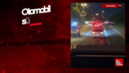 İstanbul'da otomobil sürücüsü ile otobüs şoförünün kavgası kamerada
