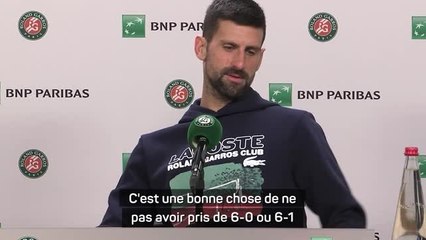 Roland-Garros - Djokovic : “3 sets serrés, mais Sinner a mérité de gagner”