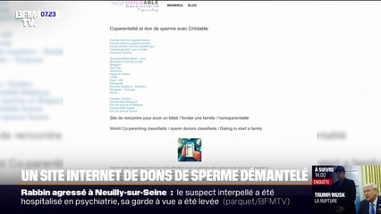 Nord: un site internet de dons de sperme illégal démantelé