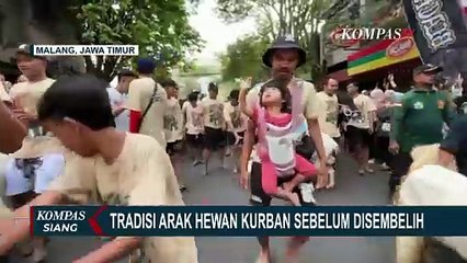 Unik! Warga Malang Gelar Tradisi Arak Hewan Kurban Sebelum Disembelih