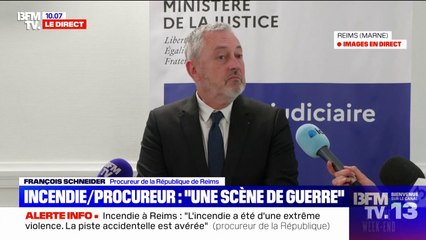 Incendie à Reims: "Une expertise de la trottinette va être effectuée, afin de déterminer l'origine du départ du feu", assure François Schneider (procureur)