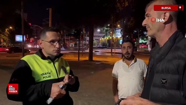 Bursa’da alkollü sürücü uygulamadan kaçmak için kaldırıma çıktı