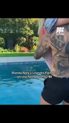 Se filtró video de Wanda Nara con Leandro Paredes en una pileta.