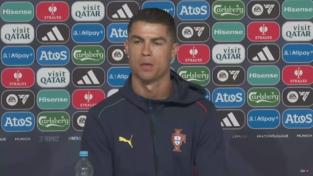 CRISTIANO RONALDO, COLETIVA COMPLETA ANTES DE PORTUGAL x ESPAÑA NA FINAL DA NATIONS LEAGUE