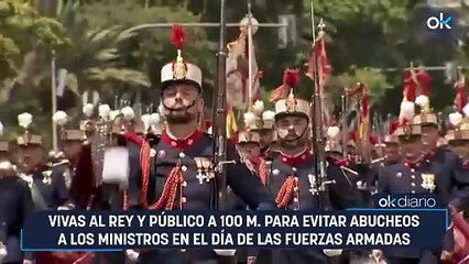 Vivas al Rey y público a 100 m. para evitar abucheos a los ministros en el Día de las Fuerzas Armadas