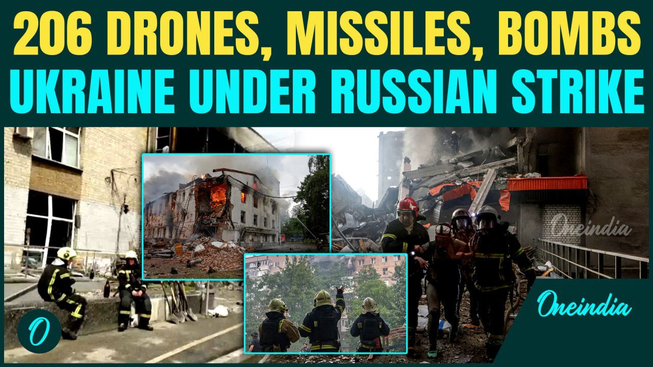 Russian Nightmare on Kharkiv: 206 Drones, Missiles & Bombs strike in deadliest Assault since War