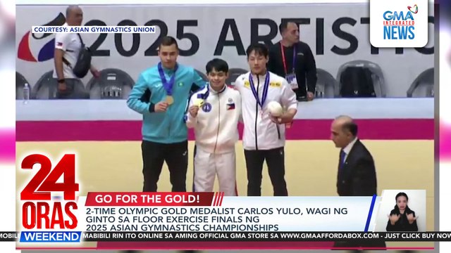 2-time Olympic Gold Medalist Carlos Yulo, wagi ng ginto sa Floor Exercise Finals ng 2025 Asian Gymnastics Championships | 24 Oras Weekend