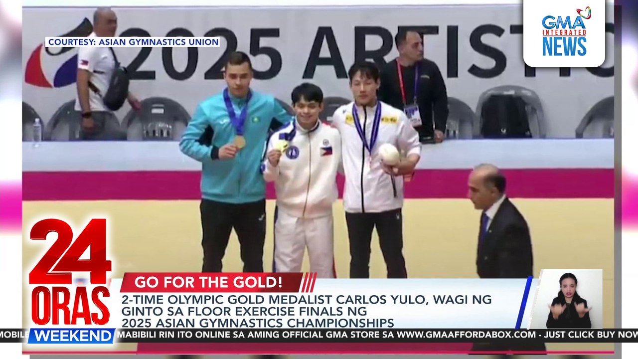 2-time Olympic Gold Medalist Carlos Yulo, wagi ng ginto sa Floor Exercise Finals ng 2025 Asian Gymnastics Championships | 24 Oras Weekend
