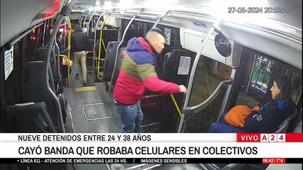 Desmantelan red de robacelulares que operaba en colectivos