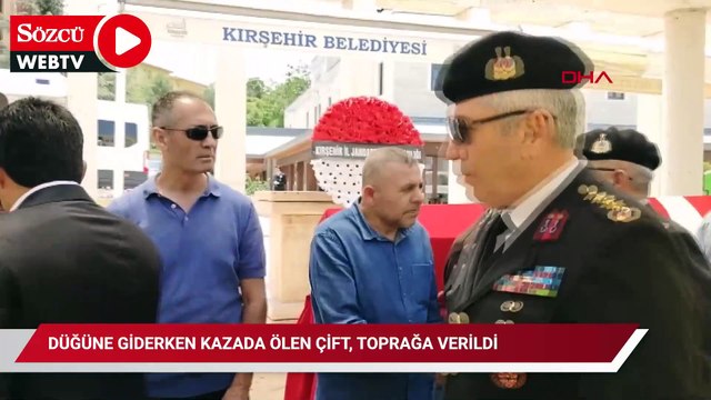 Düğüne giderken kazada ölen çift, toprağa verildi