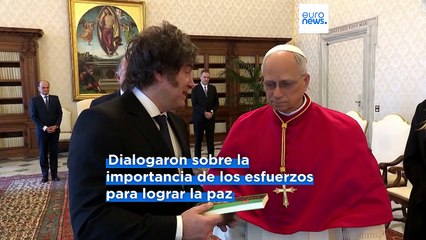 El Papa León XIV recibe en el Vaticano al presidente argentino Javier Milei