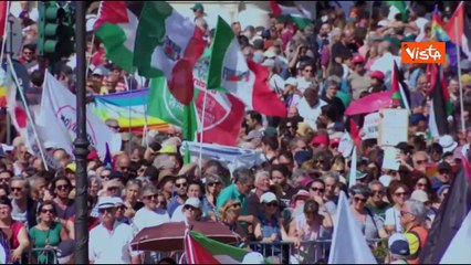 Corteo pro Gaza a Roma, Rula Jebreal: "Riconoscere che c'è un genocidio è unico modo per fermarlo"