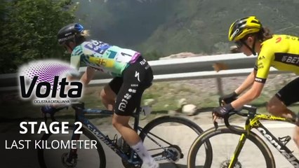 Cycling - Volta a Catalunya Femenina 2025 -  Stage 2 Last Kilometer - Demi Vollering vs a young French girl
