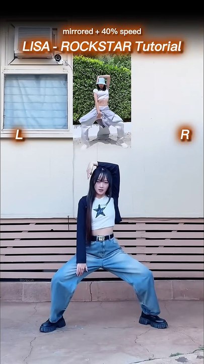 TUTORIAL LISA ROCKSTAR dance 🔥 lisa rockstar kpop shorts