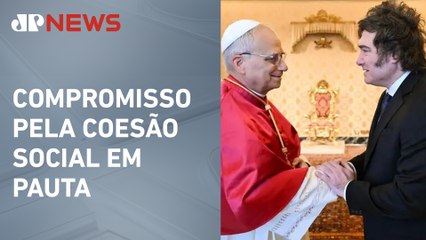 Papa Leão XIV recebe Milei e debate importância da luta contra pobreza