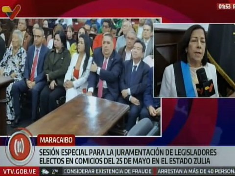 En sesión especial fueron juramentados legisladores del estado Zulia electos el pasado 25-M
