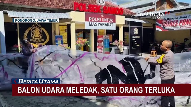 Balon Udara Raksasa Jatuh di Rumah Warga Ponorogo Jawa Timur