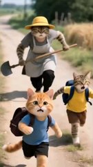 Two Cats Are Walking