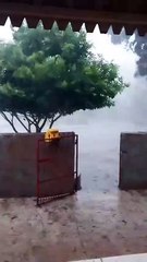 Temporal com muito granizo e vento forte atinge Carbonera, distrito de Maria Helena