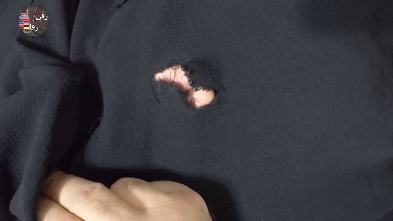 Simple steps to fix your torn "abaya" by watching this video.