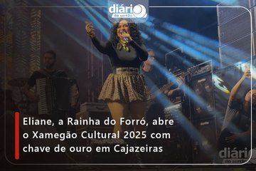 Eliane, a Rainha do Forró, abre o Xamegão Cultural 2025 com chave de ouro em Cajazeiras