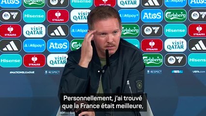 Allemagne - Nagelsmann : "J'ai trouvé que la France était meilleure que l'Espagne"