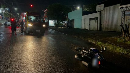 Rapaz de 20 anos fica ferido após acidente de trânsito em Cascavel