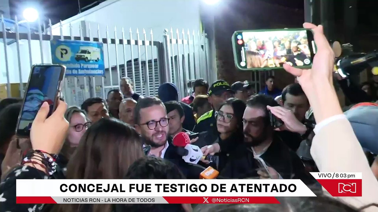 Concejal Andrés Barrios, quien acompañaba a Miguel Uribe, reveló cómo fue el atentado