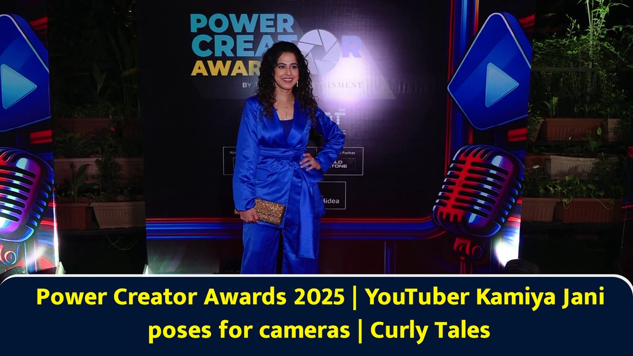 Power Creator Awards 2025 | YouTuber Kamiya Jani poses for cameras | Curly Tales