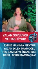 Dilek İmamoğlu’ndan Emine Erdoğan’a Mektup: Samimiyet Değil, Strateji! Duygu mektubu değil, algı operasyonu