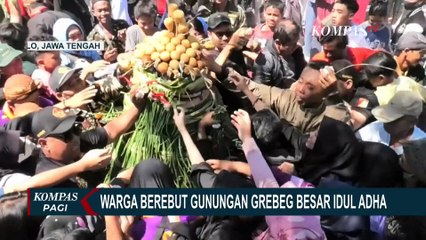 Sambut Hari Raya Idul Adha, Warga Berebut Gunungan Grebeg Besar