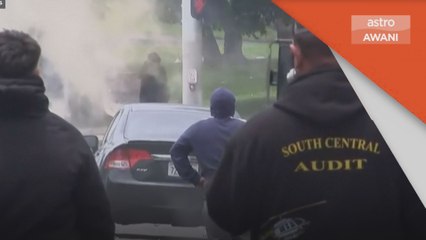 Protes anti-serbuan imigresen di LA jadi tegang