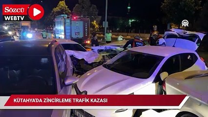 Kütahya'da zincirleme trafik kazasında 4 kişi yaralandı